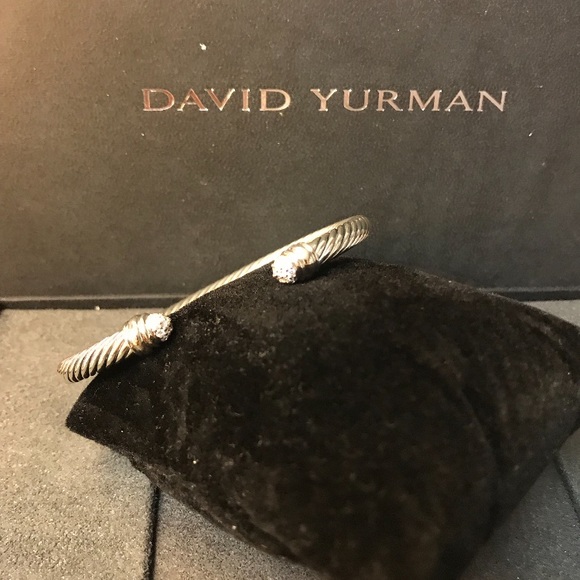David Yurman 5mm Silver/diamonds bracelet - Picture 8 of 8
